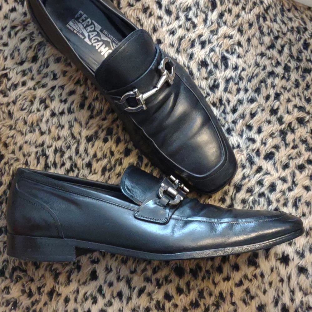 Salvatore Ferragamo Silver Gancini Bit Loafer Sz. 10